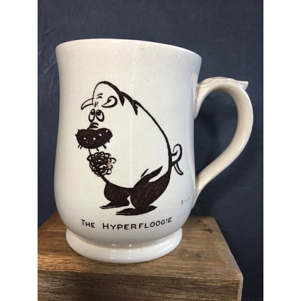 Vintage WADE Pottery Cranky Tankard No. 5 Hyperfloogie Harvest England 5” Cup